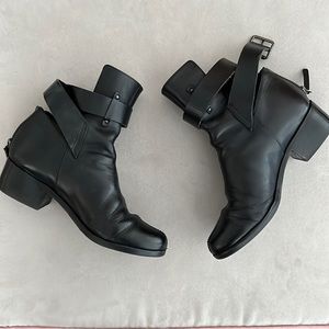 Proenza Schouler Black Leather Booties